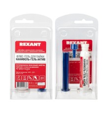 Флюс-гель для пайки канифоль-гель актив 12мл (шприц) Rexant 09-3686